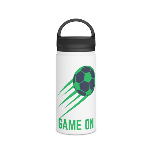 GAME ON Stainless Steel Water Bottle, Handle Lid