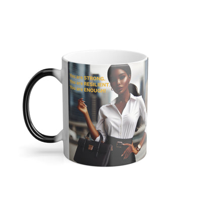 Woman Worth Color Morphing Mug, 11oz